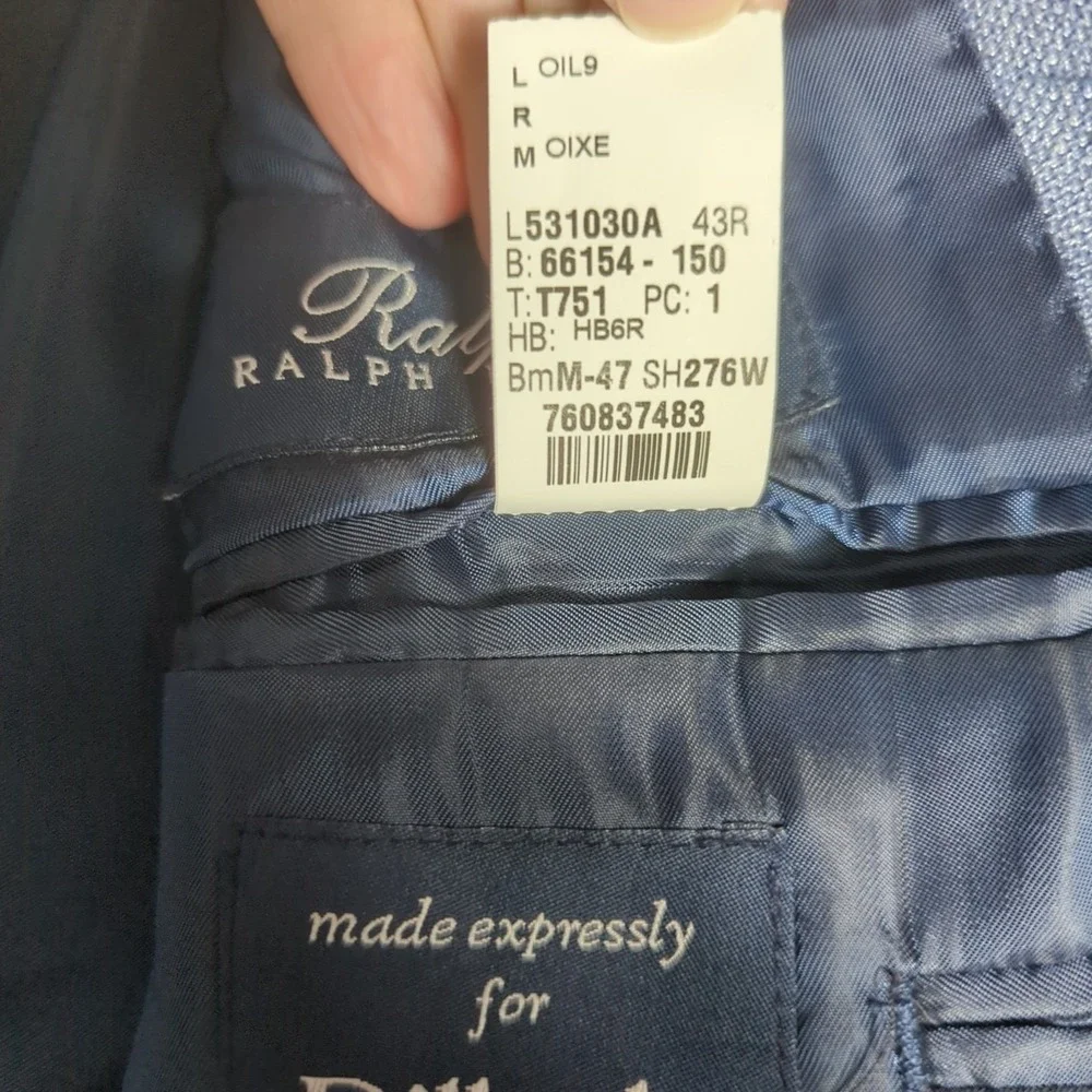 Ralph Ralph Lauren Mens 43R Blue Linen‎ Blend Blazer Sport Coat Dillard's Canada